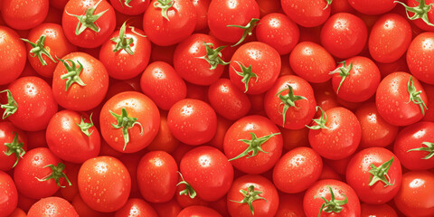 Wall Mural - Red tomatoes top view. background with tomatoes