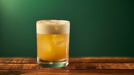 Wall Mural - A photograph of an Whiskey Sour cocktail