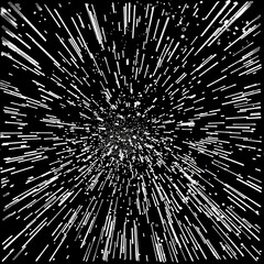 Poster -   A black and white photo of a starburst is depicted in the image