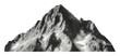 © Oleksandr Yashchuk - mountain isolated retro halftone grunge dotted texture cutout vintage collage element for mixed media design