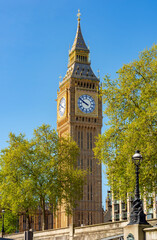 Sticker - Big Ben tower in spring, London, UK