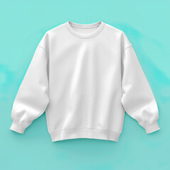 Wall Mural - PNG Transparent Sweatshirt Mockup with Transparent Lights & Shadows