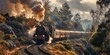 © AIRealms - A steam train chugging through picture