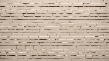 Wall Mural - Ecru color old brick wall texture background
