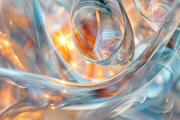 Aufkleber - a colorful abstract painting with a white frame, Abstract Glassmorphism design with an emphasis on light