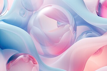 Aufkleber - a pink and blue background, Background design featuring Glassmorphism with soft hues