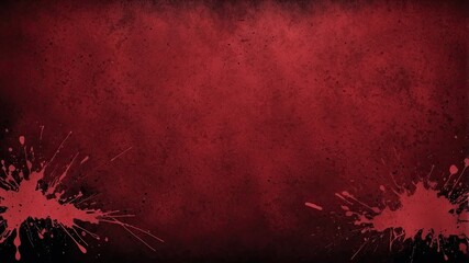 Wall Mural - Dark red splattered grungy texture background with paint