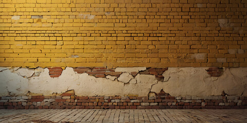 Wall Mural - very old clean brick texture wall background for text