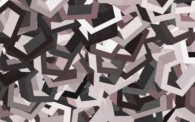 Wall Mural - Light Gray vector backdrop with hexagons.