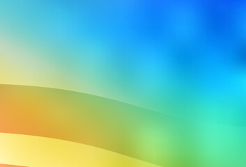 Wall Mural - light blue, yellow vector blurred template.