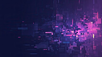 Poster - gaming dark purple background, retro, pixel, abstract
