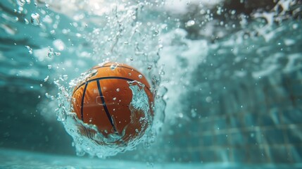 Basketball in swimming pool