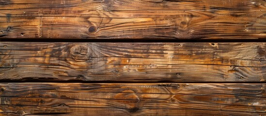 Wall Mural - Antique wooden material with a warm natural tone, perfect for rustic decor with copy space image.