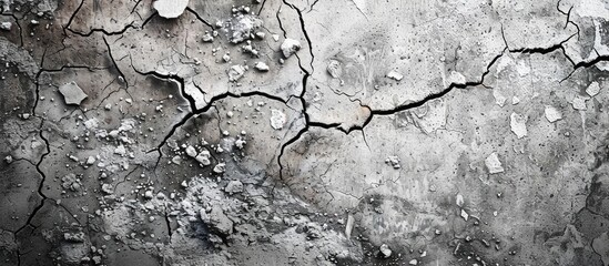 Wall Mural - Cracked concrete background creating an abstract pattern with copy space image.