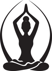 silhouette of a person in yoga position