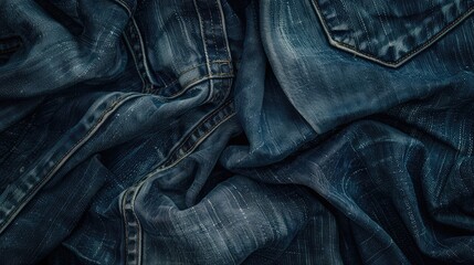 Wall Mural - Background with a texture of denim jeans
