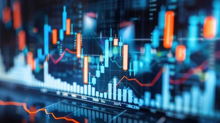 Poster - Financial Data Display on a Screen