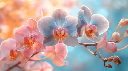 Wall Mural - orchid flower motif for background