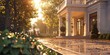 © Brian - A modern classical villa right at golden hour when the sun is setiing after it has rained. Everything is covered with sunlight