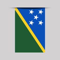 Wall Mural - Solomon Islands Banner Flag Vector Illustration