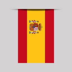 Wall Mural - Spain Banner Flag Vector Illustration