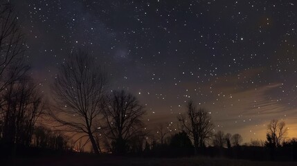 starry night without light pollution