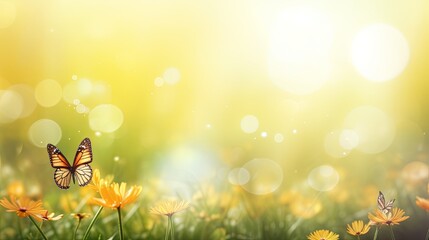 Beautiful spring meadow background