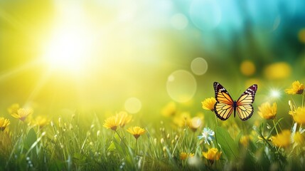 Beautiful spring meadow background