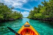 © Wan - Kayaking through mangrove forests in crystal clear turquoise water. Adventure travel, tropical vacation and eco tourism concept.