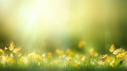 Beautiful spring meadow background