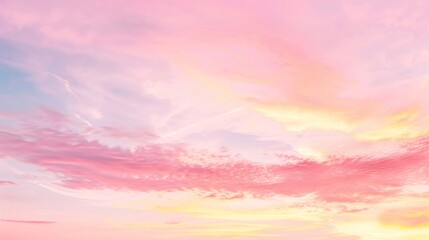 Pastel Sky With Clouds