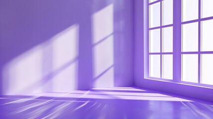 Poster - Sunlight Streaming Through a Window in a Purple Room