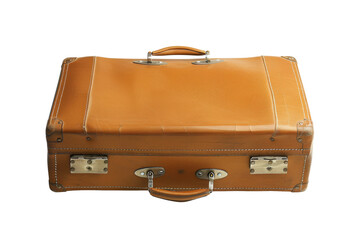 Vintage Brown Leather Suitcase