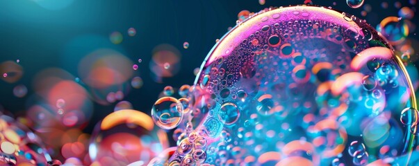 Wall Mural - Abstract colorful bubbles