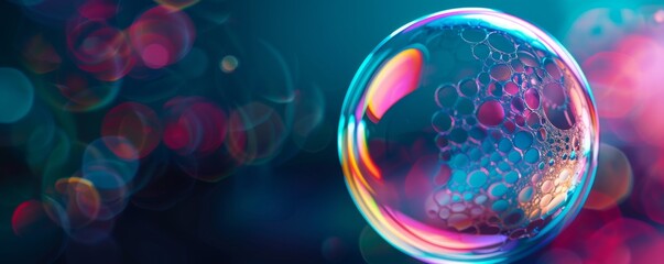 Wall Mural - Abstract Bubble with Bokeh Lights