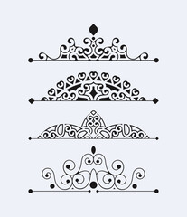Wall Mural - Vintage ornamental elements design collection