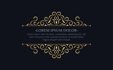 Wall Mural - Luxury ornament greeting card vector template