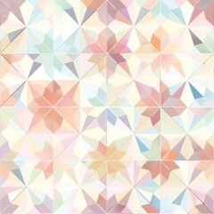 Wall Mural - Symphony of Symmetry: Geometric Motif in Dreamy Pastel Colors, seamless