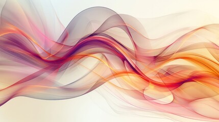 Poster - A colorful, curvy line with a pink and orange hue