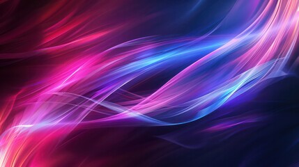 Fototapete - A colorful, wavy background with a purple and blue hue