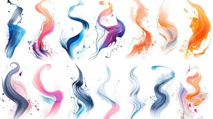 Poster - A series of colorful, wavy lines that appear to be smoke or fire
