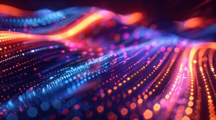 Poster - A colorful, abstract image with a wave-like pattern