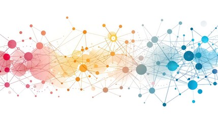 Aufkleber - A colorful line of dots with a rainbow of colors