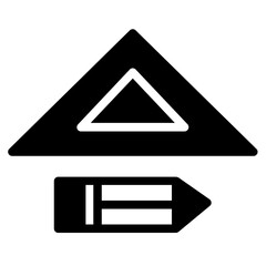 Poster - Industry Measurement Building Glyph Icon