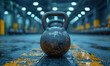 © lichaoshu - Close up of fitness iron balls on the gym floor