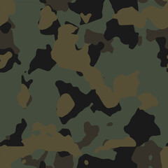 Wall Mural - Seamless brown and green military fashion camo pattern vector