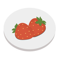 strawberry on a plate