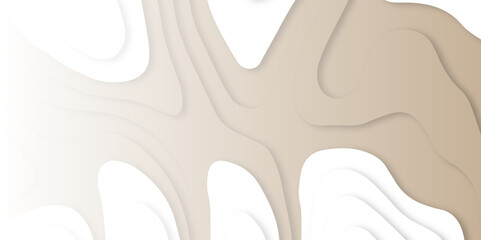 Wall Mural - Modern and trendy background. Abstract design with wave shapes in a paper cut style. 