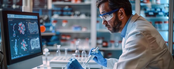 Biotechnologist showing labgrown tissue developments with detailed diagrams, biotech innovation