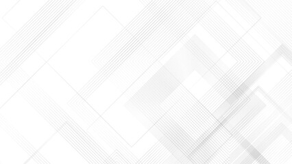 Canvas Print - White geometric abstract background, modern minimalist presentation background, Random triangle blending line technology banner background.